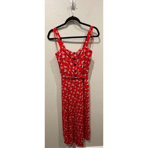 MI AMI Floral Red Jumpsuit